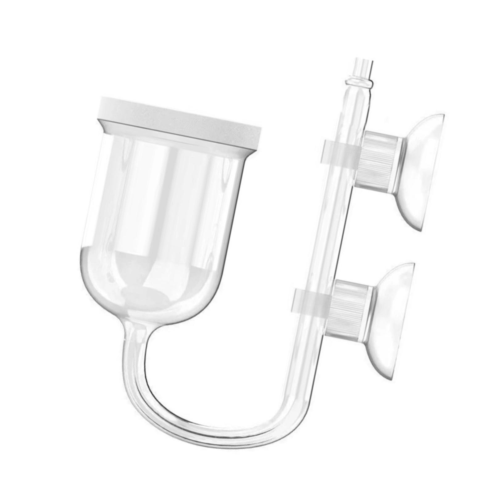 Planted Aquarium Care - เครื่องกระจายก๊าซคาร์บอนไดออกไซด์แบบรวมตัวนับฟองอากาศสำหรับพืชในตู้ปลา อะตอมไมเซอร์แก้วใสสำหรับการดูแลพืชน้ำ
