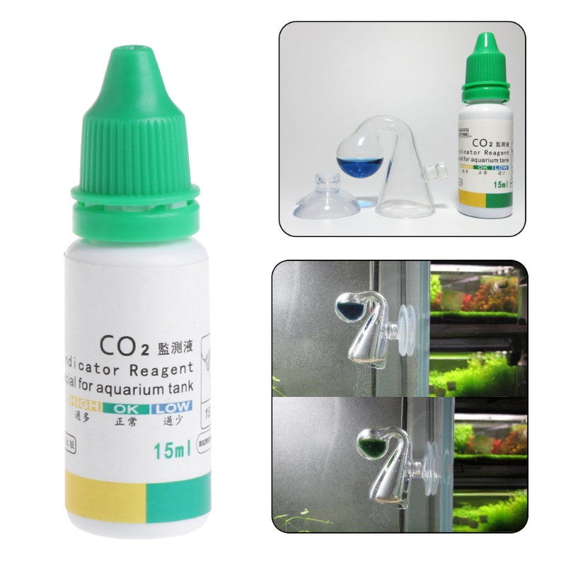 Glass Co2 Drop Checker - CO2 ถังปลากระจาย Glass Drop Checker สําหรับ