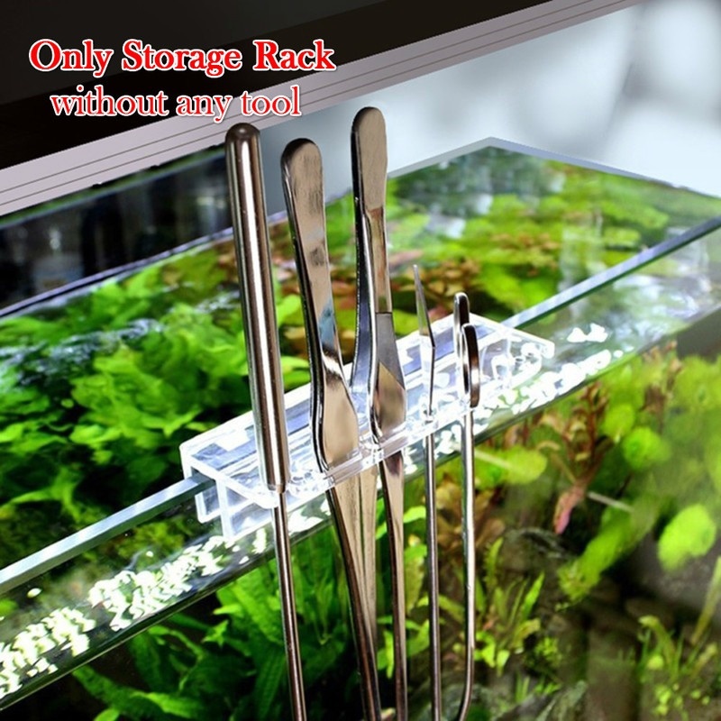 Planted Aquarium Products - ชั้นเก็บเครื่องมือตู้ปลาใหม่1ชิ้นที่ยึดอะคริลิกสำหรับแหนบมีดโกนที่ยึดเครื่องมือทำความสะอาดตู้ปลาน้ำหญ้า