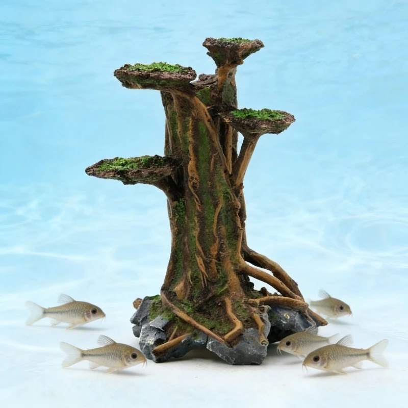 Aquarium Planted Wood - ต้นมอสประดิษฐ์ ตกแต่งตู้ปลา ต้นไม้เรซิ่นมอส ต้นไม้น้ำ ตกแต่งตู้ปลาแบบง่ายๆ ต้นไม้ลอยน้ำ