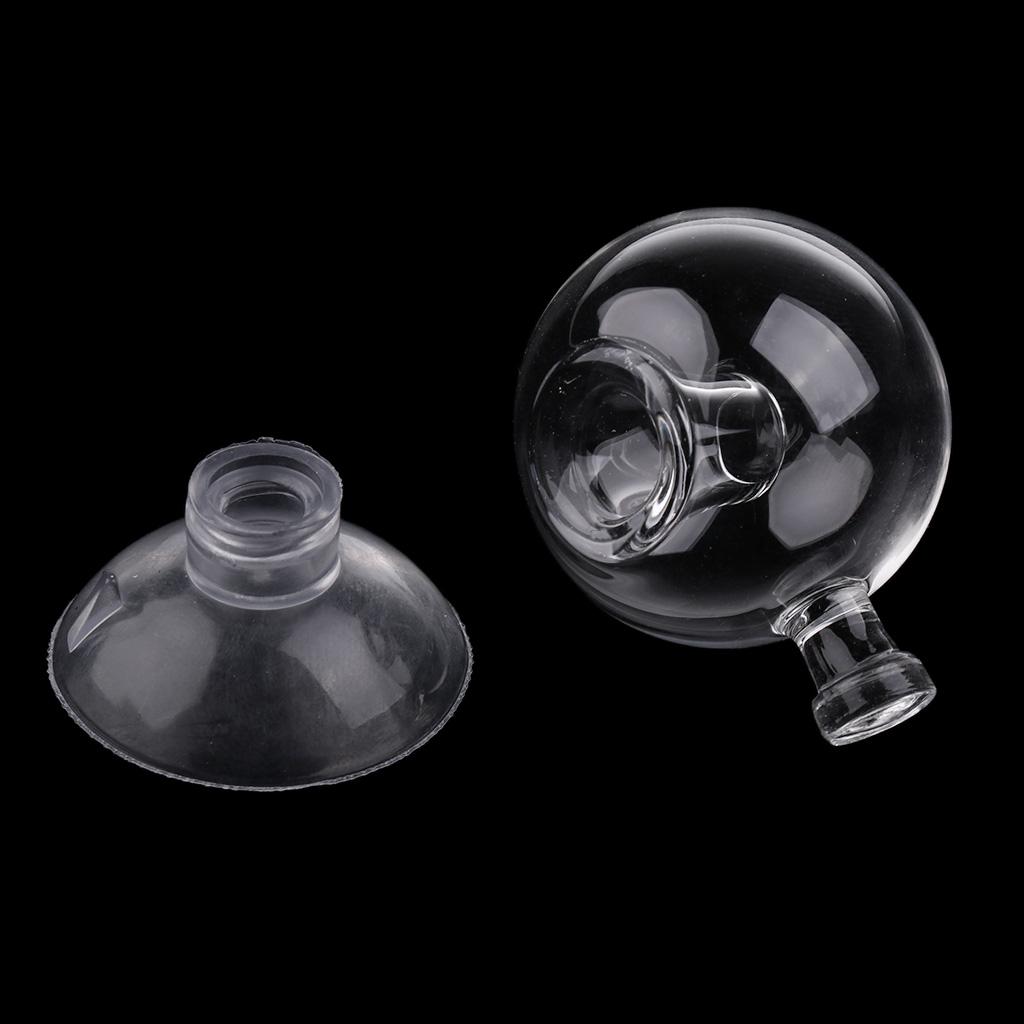 Glass Co2 Drop Checker - เครื่องตรวจสอบ CO2 แบบลูกบอลแก้วสำหรับตู้ปลา อุปกรณ์ตรวจจับก๊าซคาร์บอนไดออกไซด์แบบโปร่งใสสำหรับตู้ปลาน้ำจืด