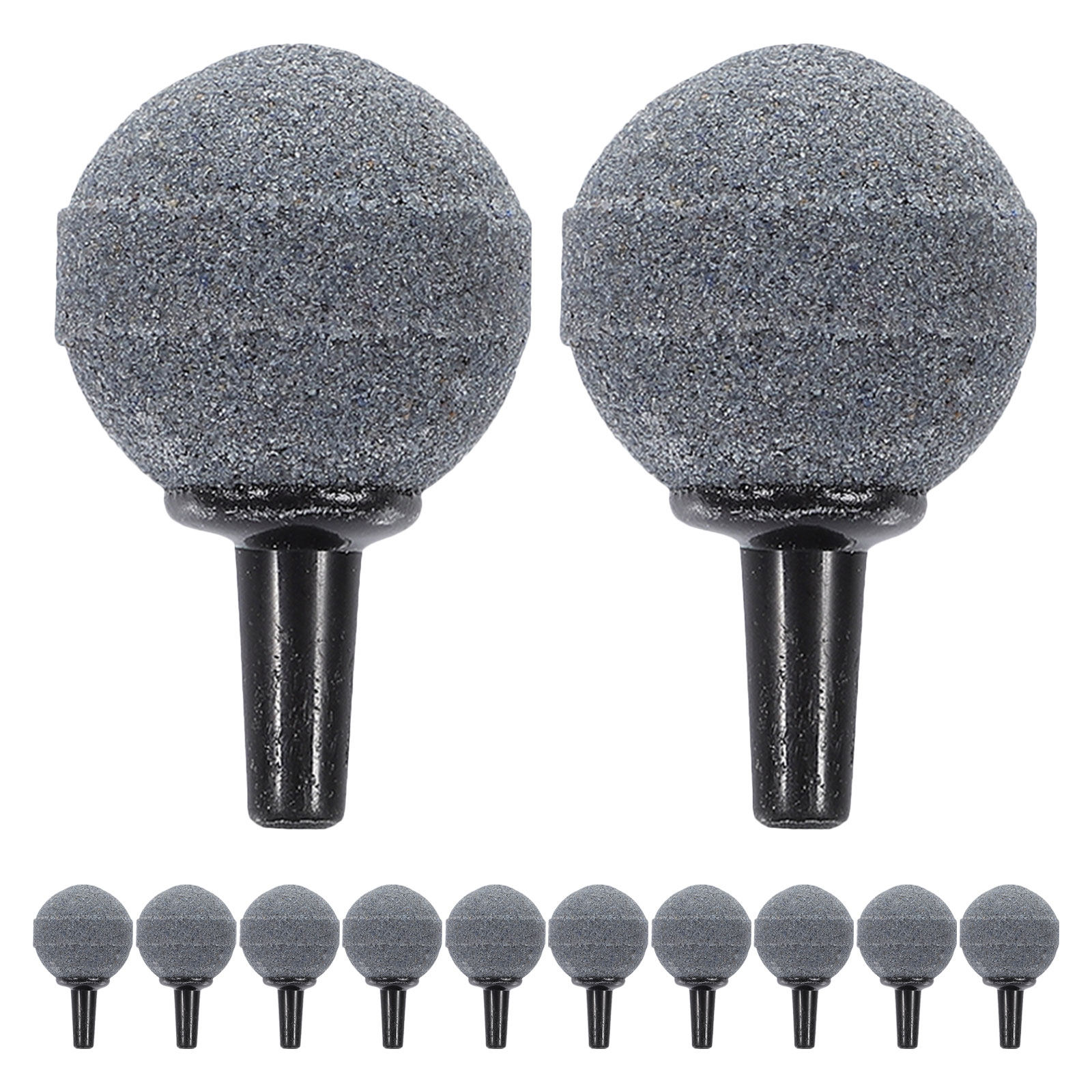 Planted Aquarium Air Stone - หินกระจายอากาศในตู้ปลา 12 ชิ้น, หินฟองอากาศสำหรับเติมออกซิเจนในน้ำ, สำหรับการดูแลพืชน้ำและปลา