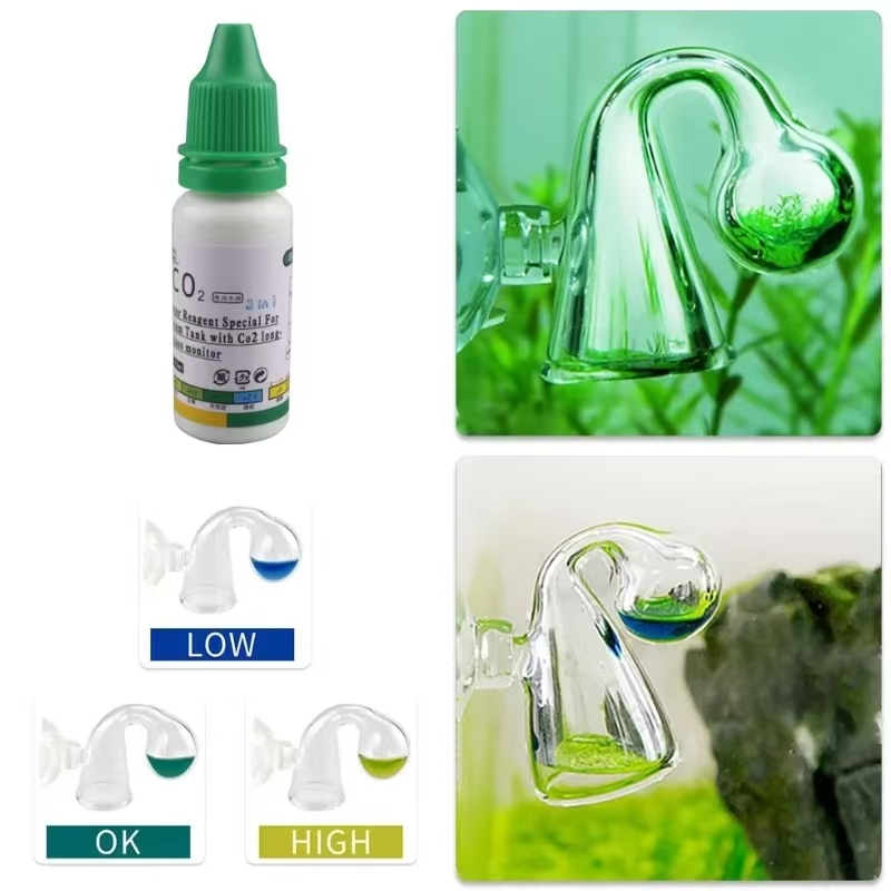 Glass Co2 Drop Checker - น้ำยาตรวจสอบ CO2 สำหรับตู้ปลา ตรวจสอบความเข้มข้นของ CO2 ในระบบน้ำสำหรับพืชและปลา