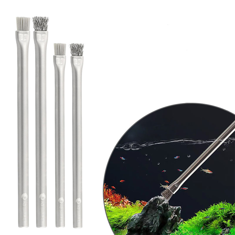Planted Aquarium Products - Aquapro Algae Brush แปรงทําความสะอาดถังปลาและพิพิธภัณฑ์สัตว์น้ําเครื่องมือสแตนเลสน้ํา ADA คุณภาพสาหร่าย