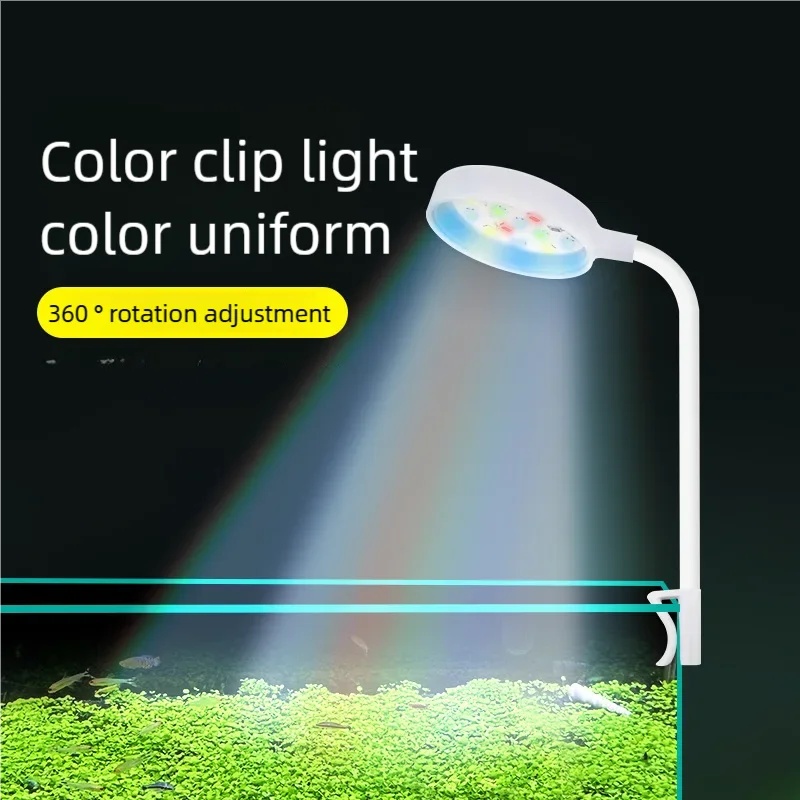 Aquarium Plant Light Spectrum - ไฟ LED แบบหนีบสำหรับตู้ปลา 3W สเปกตรัมเต็มรูปแบบ ไฟ