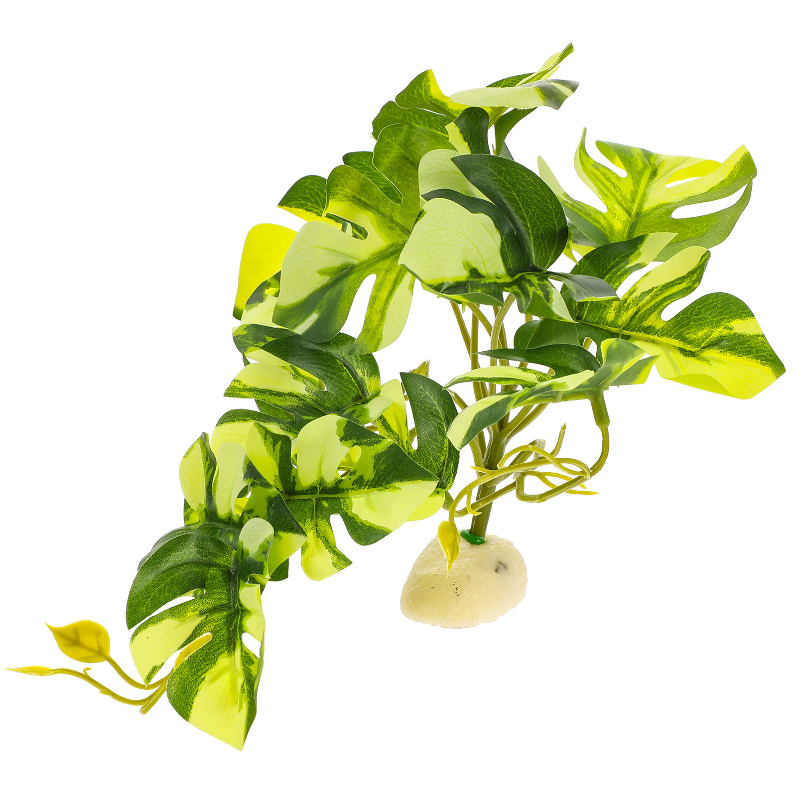 Aquarium Planted Fish Tank - ต้นมอนสเตอร่าเรซินเสมือนจริงสำหรับตกแต่งตู้เลี้ยงสัตว์เลื้อยคลาน สัตว์ครึ่งบกครึ่งน้ำ และตู้ปลา