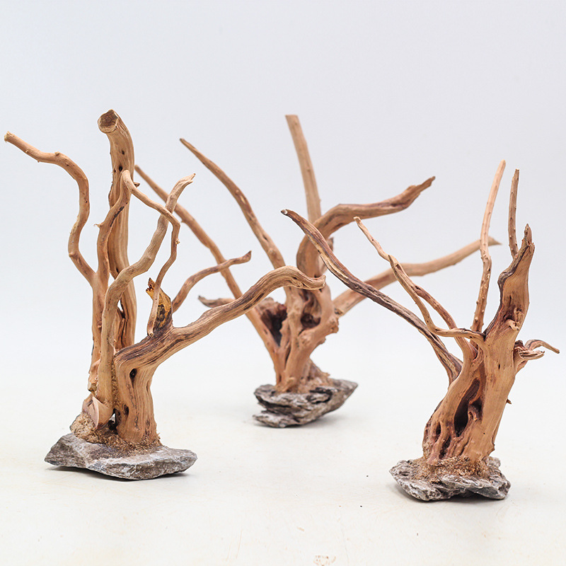 Aquarium Planted Wood - 1PC Aquarium ภูมิทัศน์เครื่องประดับไม้ Tree Root Driftwood