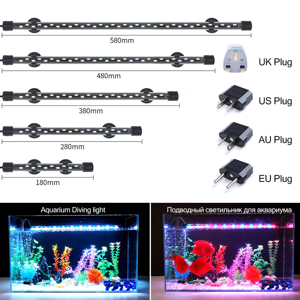 Planted Aquarium Pendant Light - 90-260V Aquarium LIGHT LED กันน้ําถังปลาคลิปใต้น้ําโคมไฟตกแต่ง Submersible