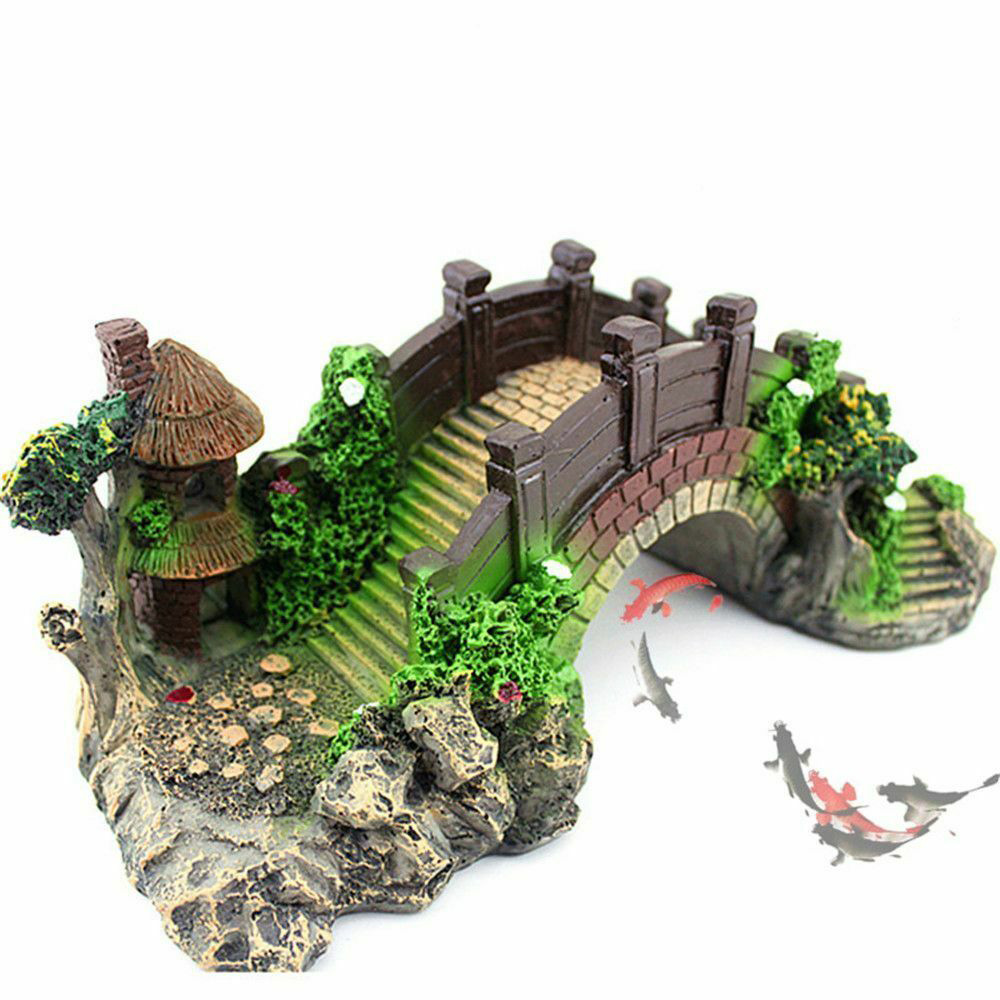 Aquarium Planted Wood - อุปกรณ์ตู้ปลา Arbor ต้นไม้ปลอมภูมิทัศน์เครื่องประดับถังปลาประดิษฐ์สะพาน Rockery เรซิ่น Aquarium