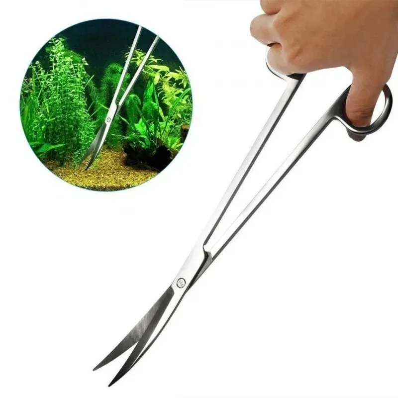 Planted Aquarium Products - กรรไกรตู้ปลา, เครื่องมือทําความสะอาดสแตนเลสยาวพิเศษ, เครื่องมือตู้ปลา Aquascape