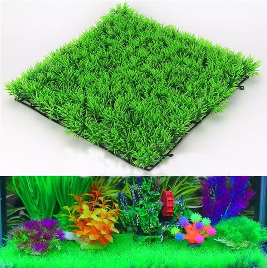 สีเขียวประดิษฐ์หญ้าสนามหญ้าสนา - Planted Aquarium Materials บทวิจารณ์และราคา
