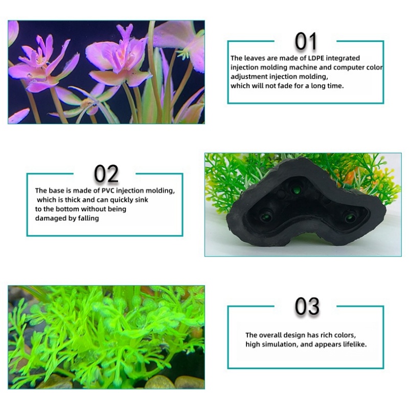 ชุดตกแต่งตู้ปลา1ชิ้น-พลาสติกสี - Planted Aquarium Materials บทวิจารณ์และราคา