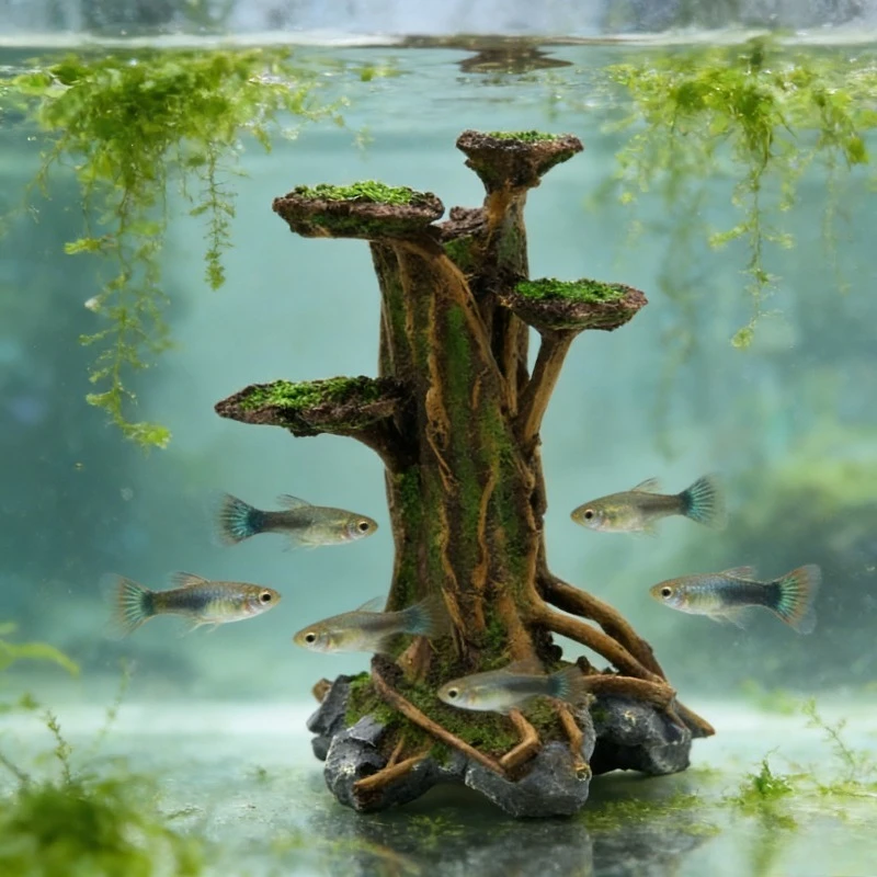 ต้นมอสประดิษฐ์ ตกแต่งตู้ปลา ต้ - Aquarium Planted Wood บทวิจารณ์และราคา