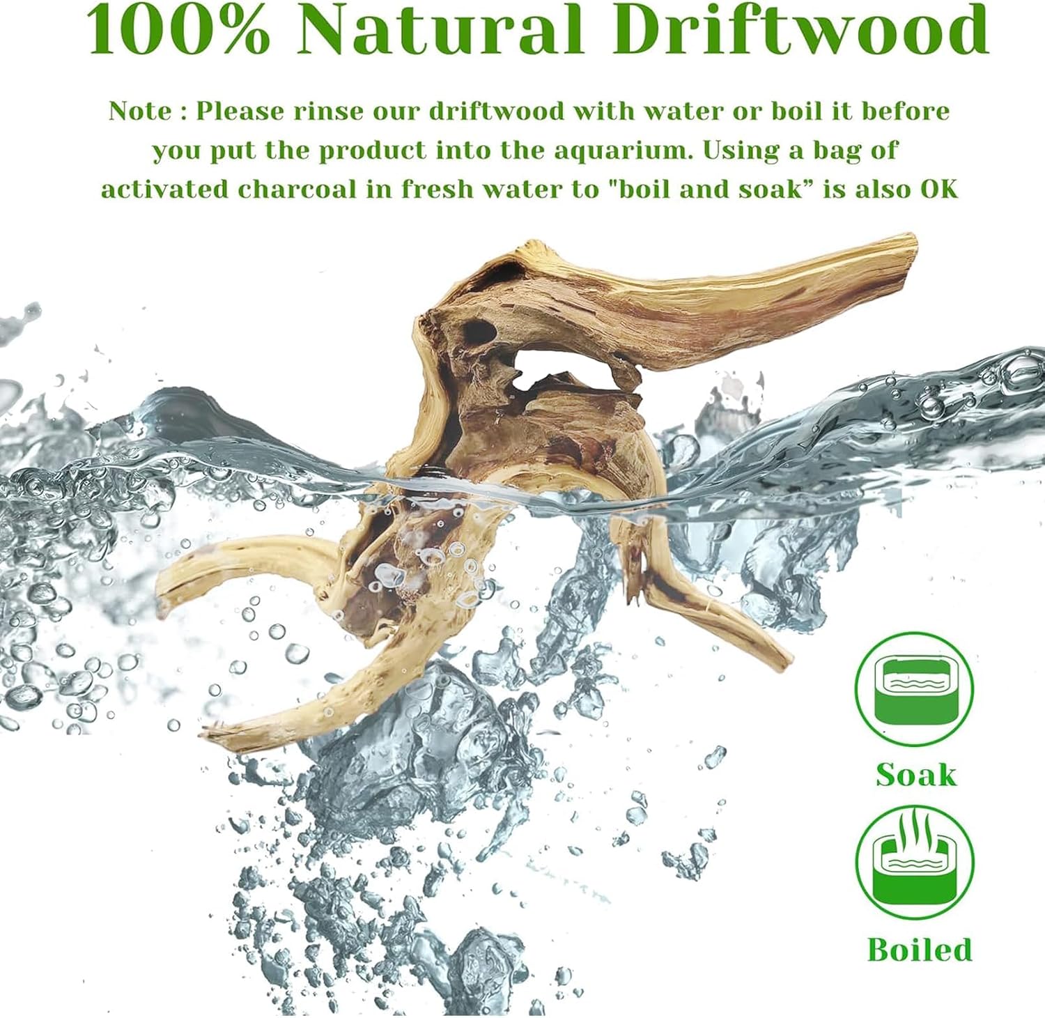 ไม้ลอยน้ำธรรมชาติขนาด 20-25 ซม - Aquarium Planted Wood บทวิจารณ์และราคา