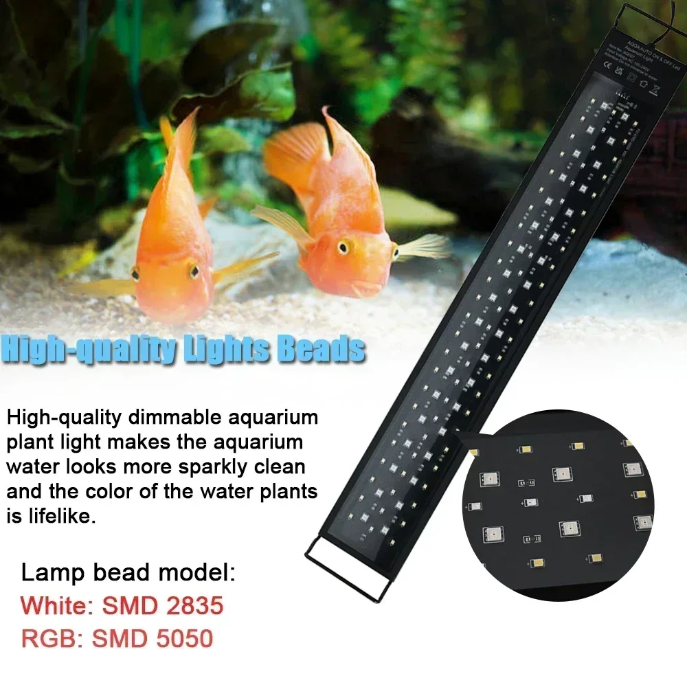 IP68ไฟ LED ตู้ปลากันน้ำ, ไฟตู้ - Aquarium Plant Light Spectrum บทวิจารณ์และราคา