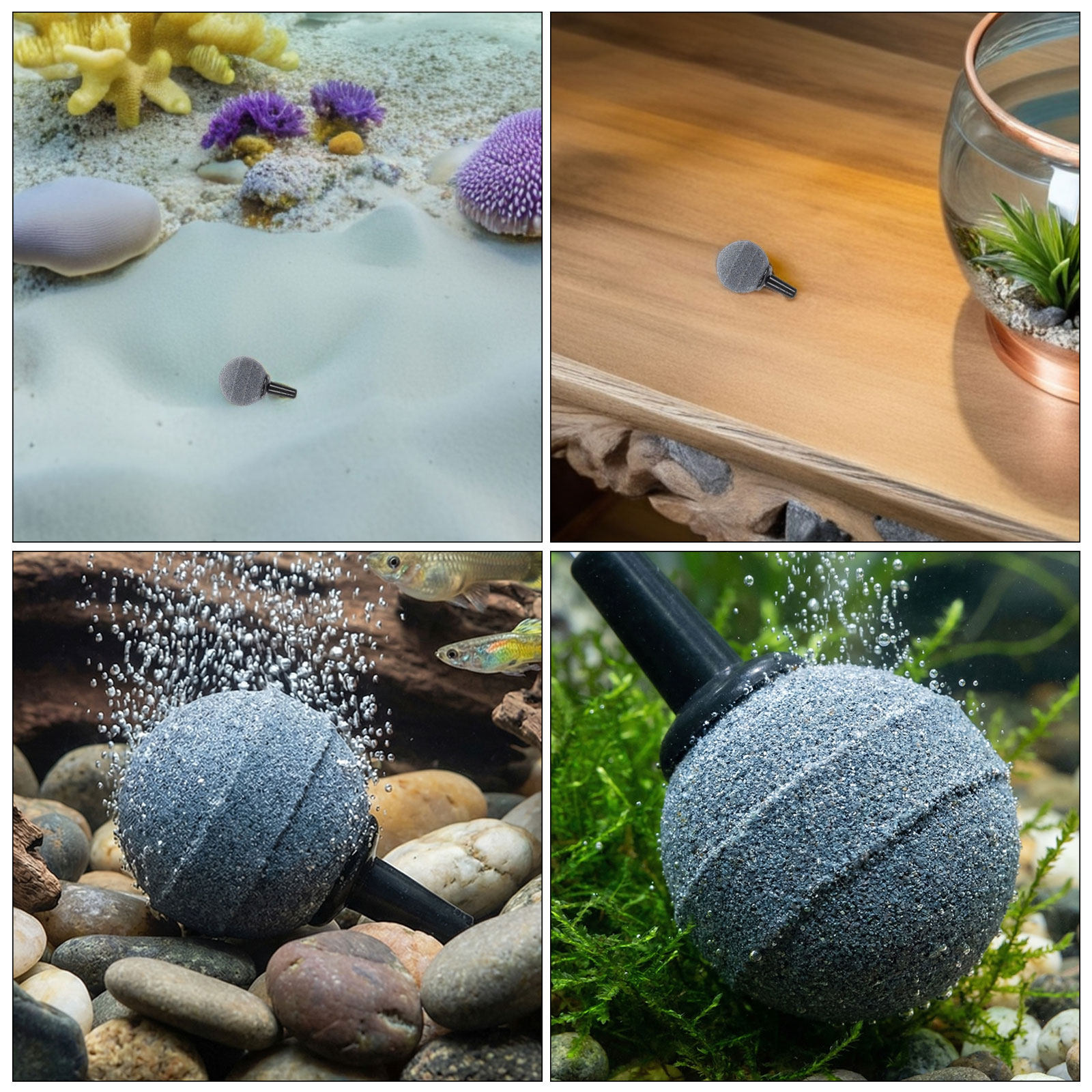 หินกระจายอากาศในตู้ปลา 12 ชิ้น - Planted Aquarium Air Stone บทวิจารณ์และราคา