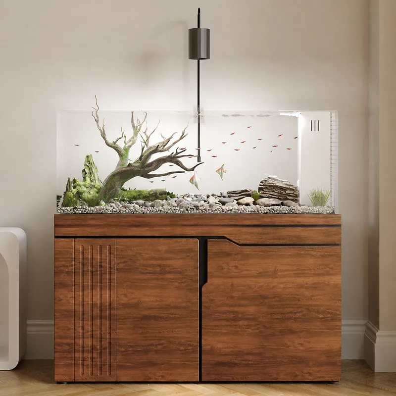 ตู้ปลาแก้วใสขนาดใหญ่พิเศษ พร้อ - Aquarium Planted Wood บทวิจารณ์และราคา