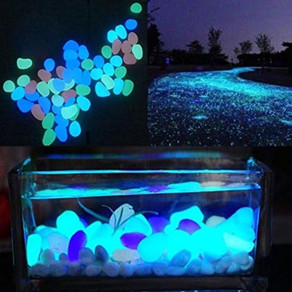 ถังปลา Rocks Glow Blue Pebbles - Aquarium Planted Fish Tank บทวิจารณ์และราคา