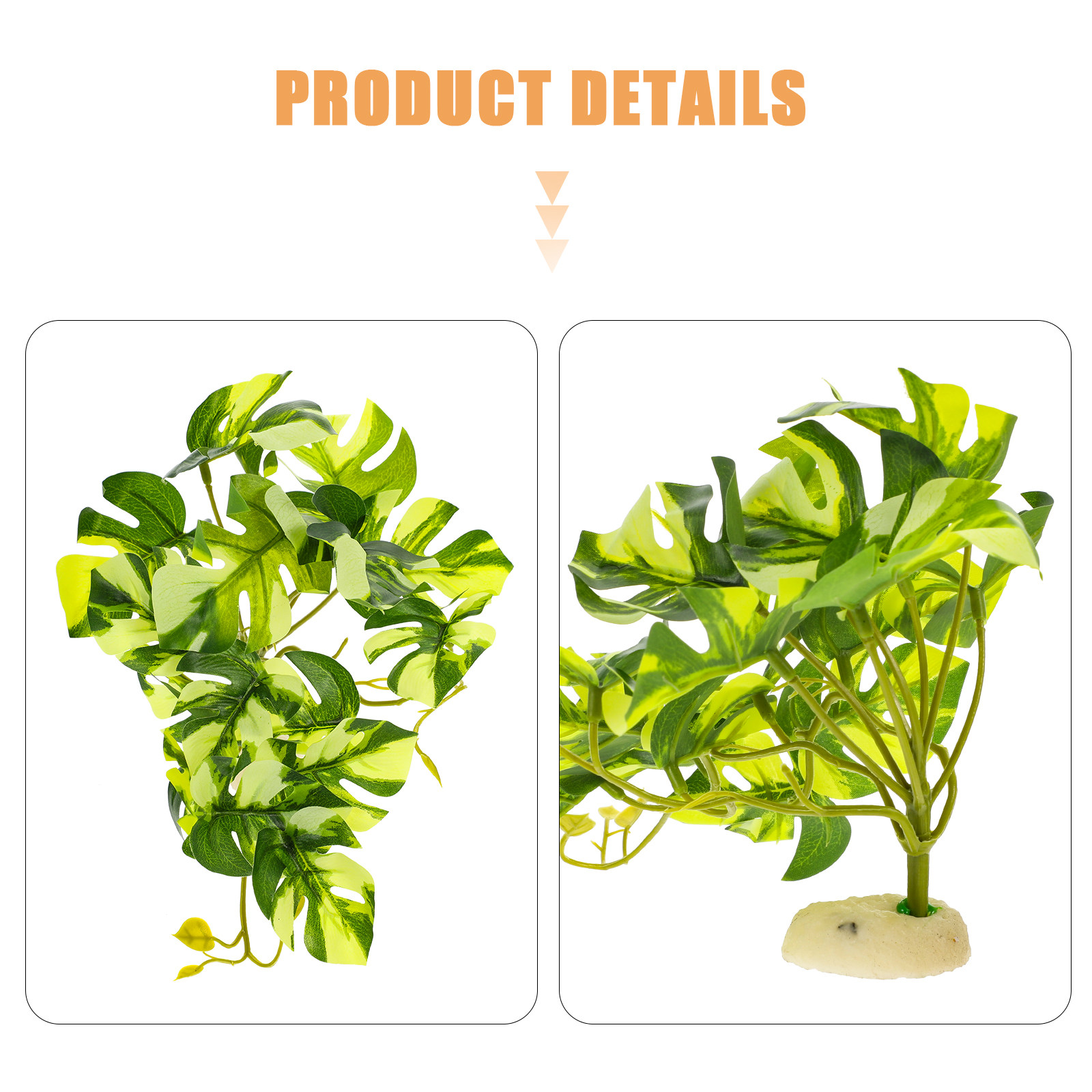 ต้นมอนสเตอร่าเรซินเสมือนจริงสำ - Aquarium Planted Fish Tank บทวิจารณ์และราคา