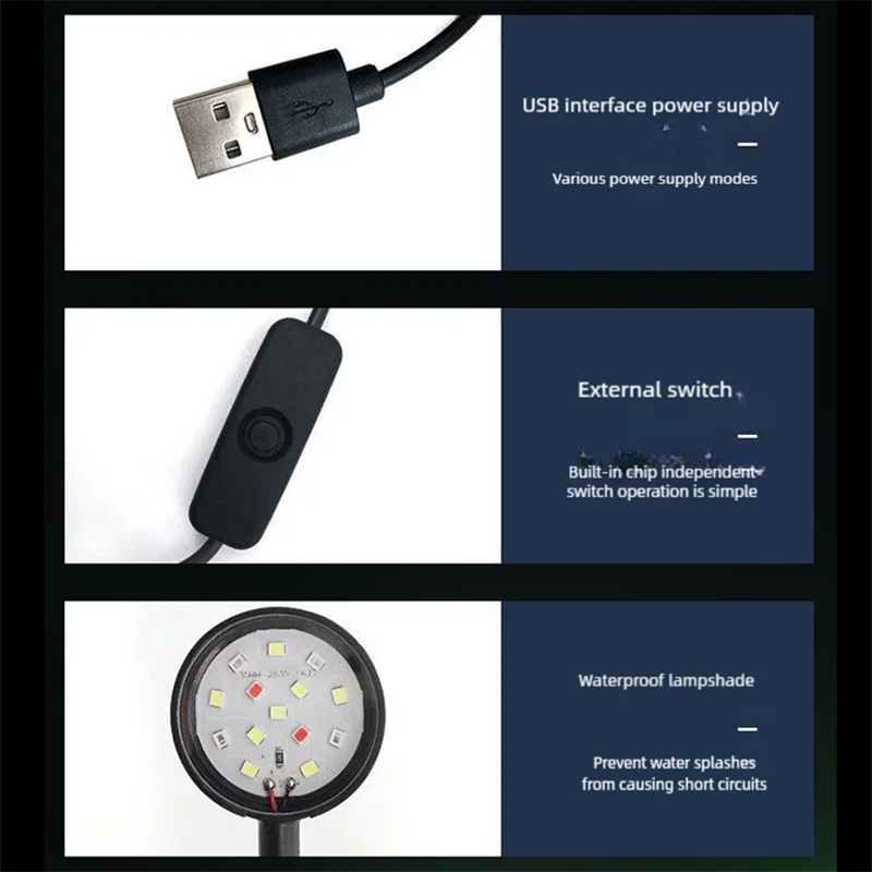 ไฟ LED แบบหนีบสำหรับตู้ปลา USB - Planted Aquarium Pendant Light บทวิจารณ์และราคา